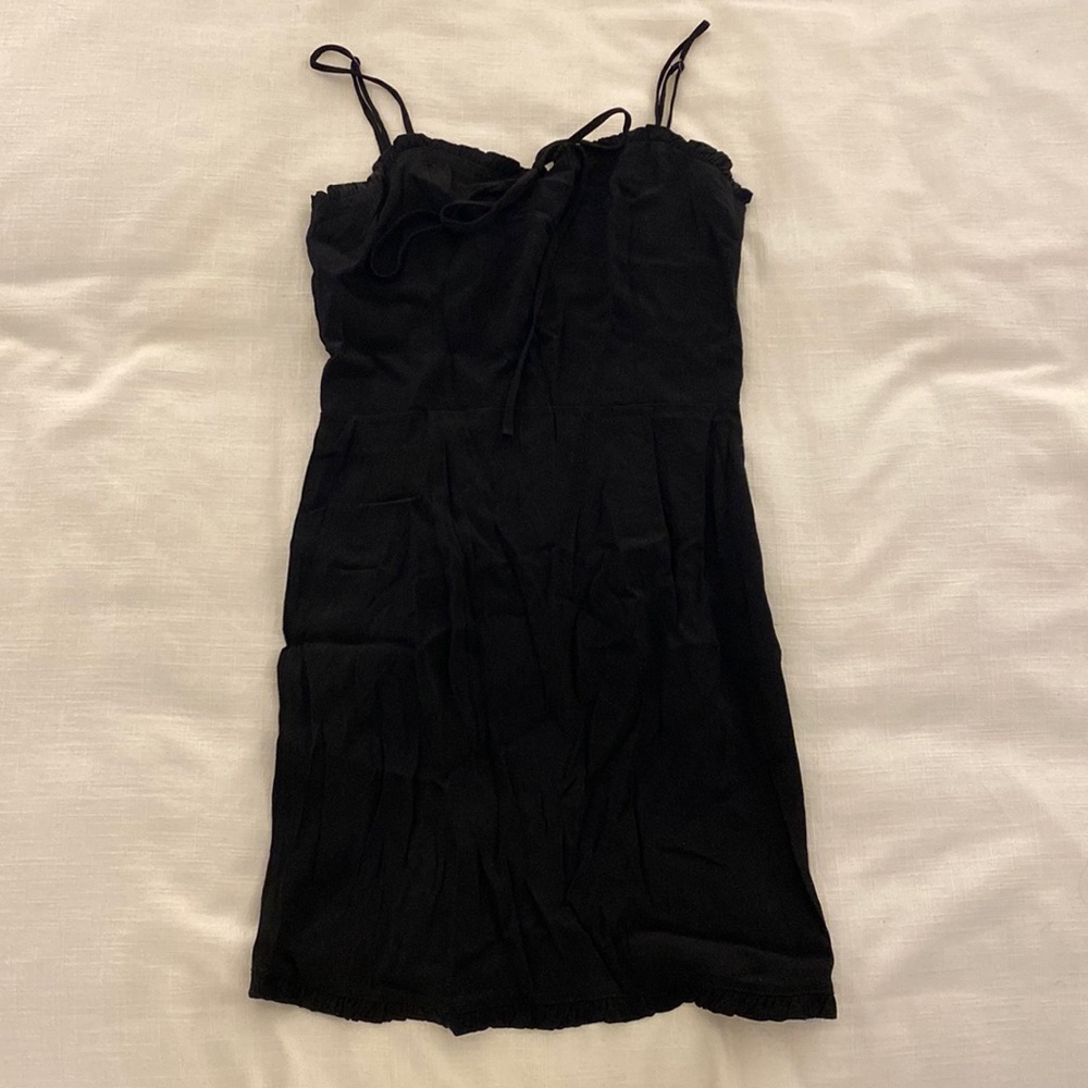 Pitaya (Audrey) Black Adjustable Spaghetti Strap Dress